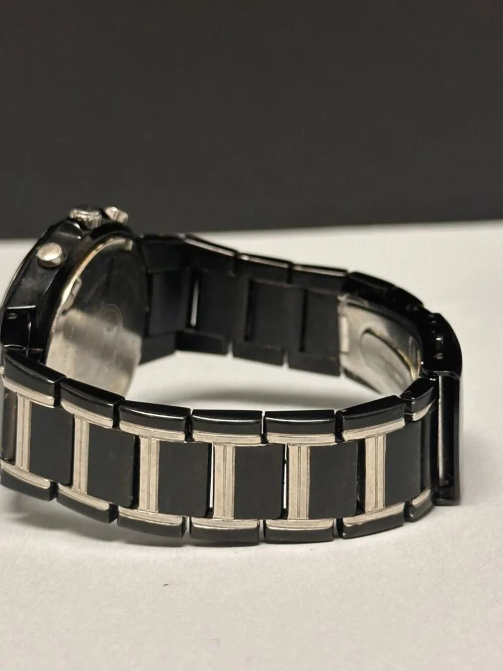Pulsar Chronograph Mens Watch 38mm Damaged Crystal YM62-X144 New Battery 7.25
